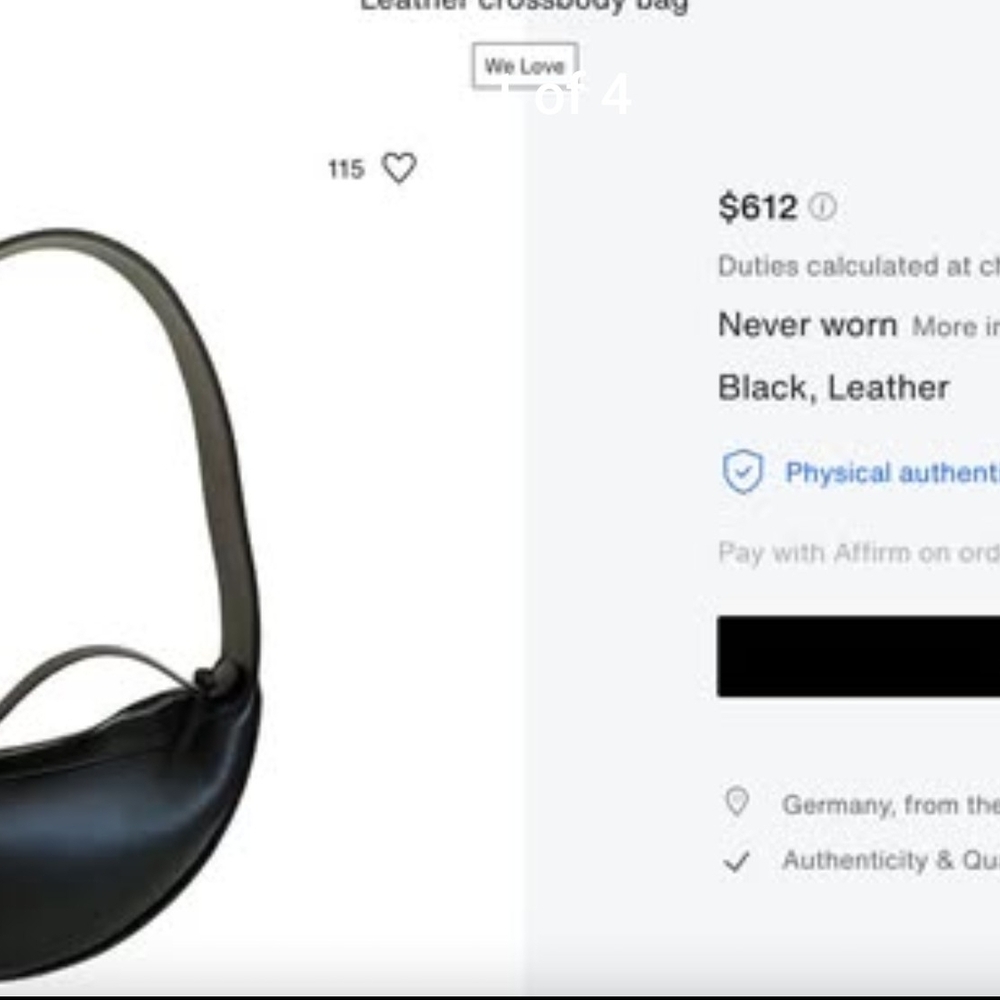 Neous Orion Leather Crossbody Bag in Black.